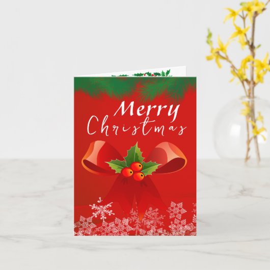 クリスマスと先生 カード (黄色い花)