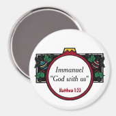 クリスマスと共に神をインマニュエルカスタマイズ神 マグネット (正面/裏面)