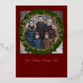 クリスマスと写真の前の夜だった 箔シーズンカード (正面)