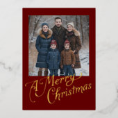 クリスマスと写真を楽しむ 箔シーズンカード (正面)