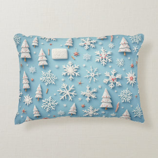 クリスマスと冬の季節の枕 アクセントクッション
