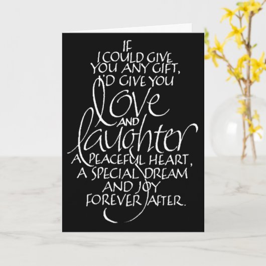 クリスマスと友人の思い出 カード (黄色い花)