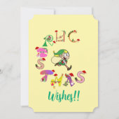 クリスマスと小妖精や小人挨拶！ シーズンカード (正面)