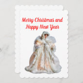 クリスマスと年賀状 招待状 (正面/裏面)