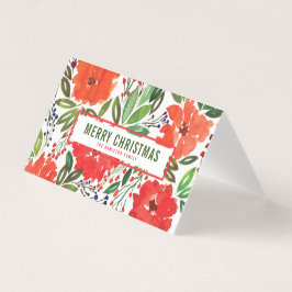 クリスマスと手色彩の鮮やか折りカード