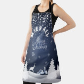 クリスマスと新年おめでとう!冬モノグラム エプロン (インサイチュ)