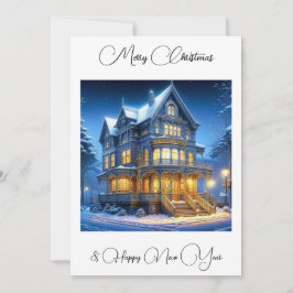 クリスマスと新年のおめでたいメッセージをオーダーメイド シーズンカード