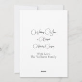 クリスマスと新年のおめでたいメッセージ  -  あなたの名前を入れて シーズンカード (裏面)