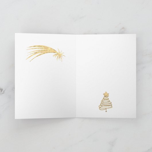 クリスマスと新年のおめでとう。カスタマイズ可能 シーズンカード (内部)