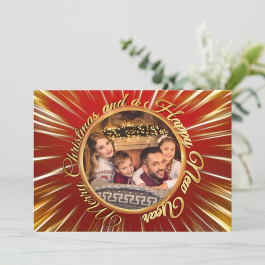 クリスマスと新年のおめでとう ゴールドサークル写真 シーズンカード (スタンド正面)