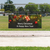 クリスマスと新年のお祝い インドア アウトドア 横断幕 (インサイチュ)
