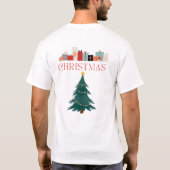クリスマスと新年のお祝いTシャツ – 祝祭 Tシャツ (裏面)