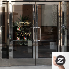 クリスマスと新年のご挨拶カスタマイズ ウィンドウサイン