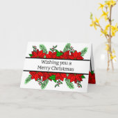 クリスマスと新年のご挨拶 カード (黄色い花)