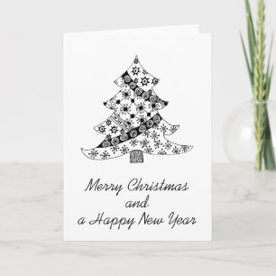 クリスマスと新年のご挨拶 クリスマスツリー シーズンカード