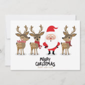 クリスマスと新年のご挨拶、サンタさん  シーズンカード (正面)