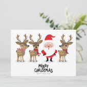 クリスマスと新年のご挨拶、サンタさん  シーズンカード (スタンド正面)