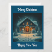 クリスマスと新年のご挨拶 シーズンカード (正面/裏面)