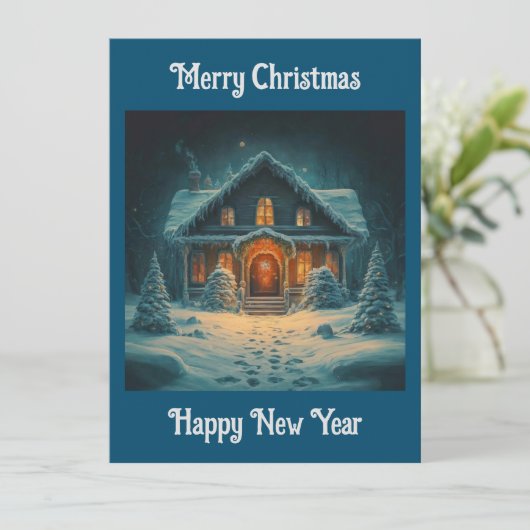 クリスマスと新年のご挨拶 シーズンカード (スタンド正面)