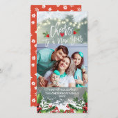 クリスマスと新年のご挨拶 フォト シーズンカード (正面/裏面)