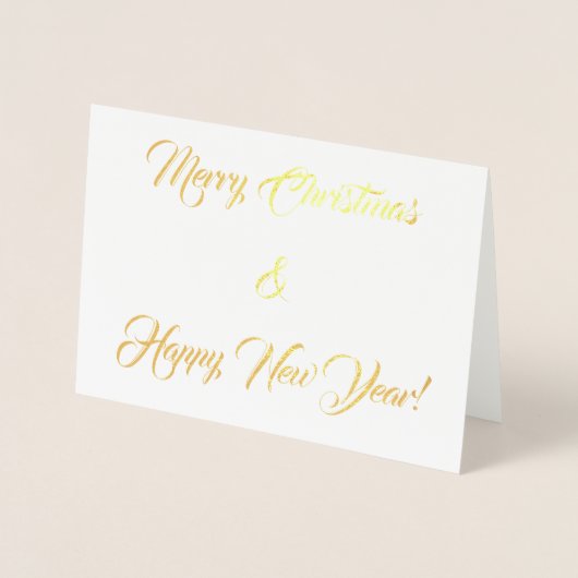 クリスマスと新年のご挨拶！ 箔カード (正面)