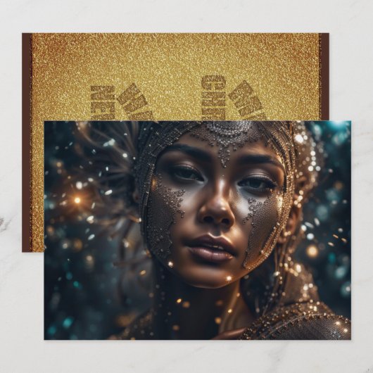 クリスマスと新年のご挨拶、美しさGC シーズンカード (正面/裏面)