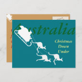 クリスマスと新年のオーストラリアのグラフィックポストカード。 シーズンポストカード (正面/裏面)