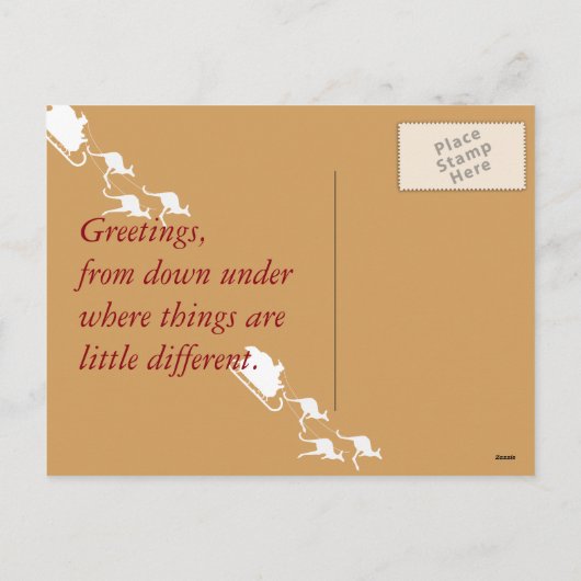 クリスマスと新年のオーストラリアのグラフィックポストカード。 シーズンポストカード (裏面)
