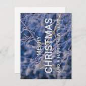 クリスマスと新年のカード シーズンカード (正面/裏面)