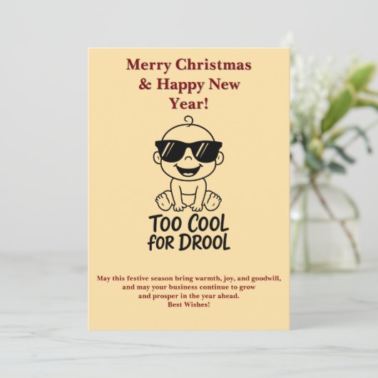 クリスマスと新年のカード 楽しい赤ちゃん シーズンカード (スタンド正面)