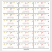 クリスマスと新年のゲスト名の住所 シール (シート)