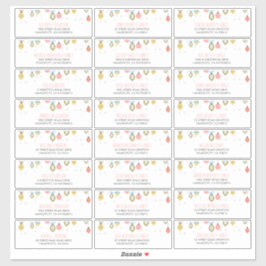 クリスマスと新年のゲスト名の住所 シール