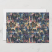 クリスマスと新年のシカゴの水彩画 シーズンカード (正面)