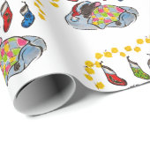 クリスマスと新年のストッキング ラッピングペーパー (ロールコーナー)