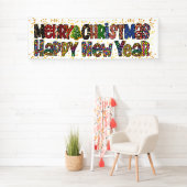クリスマスと新年のバナー 横断幕 (インサイチュ)