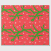 クリスマスと新年のパターン ラッピングペーパー (フラット)