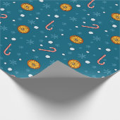 クリスマスと新年のパターン ラッピングペーパー (角)