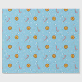 クリスマスと新年のパターン ラッピングペーパー (フラット)