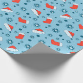 クリスマスと新年のパターン ラッピングペーパー (角)