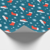 クリスマスと新年のパターン ラッピングペーパー (角)
