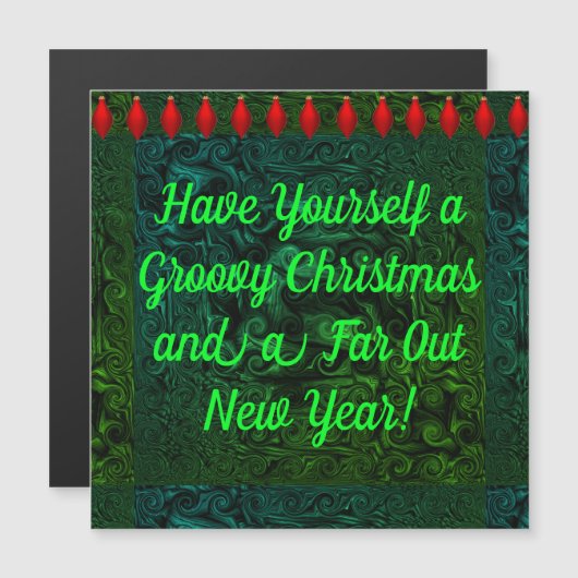 クリスマスと新年のマグネット (正面/裏面)