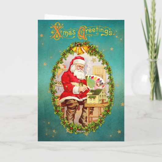 クリスマスと新年のヴィンテージ写真 シーズンカード (裏面)