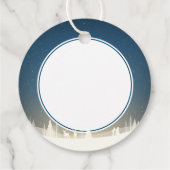 クリスマスと新年の喜びに満ちた雪景色 フェイバータグ (裏面)