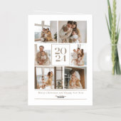 クリスマスと新年の折り畳み箔挨拶カード 箔グリーティングカード (裏面)