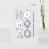 クリスマスと新年の折り畳み箔挨拶カード 箔グリーティングカード (正面)