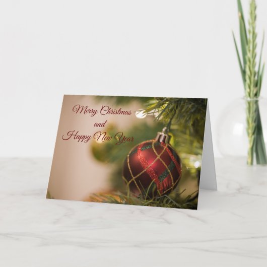 クリスマスと新年の挨拶カード カード (正面)