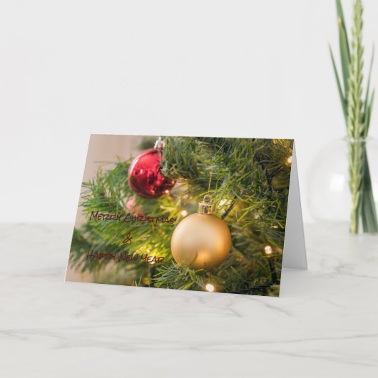 クリスマスと新年の挨拶カード カード (正面)