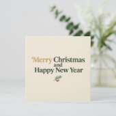 クリスマスと新年の挨拶状 カード (スタンド正面)