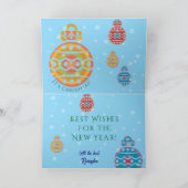 クリスマスと新年の挨拶 カード (内部)