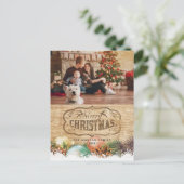 クリスマスと新年の挨拶 フォトカード シーズンポストカード (スタンド正面)